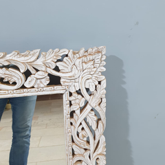 Hand Carved Solid Wood Mirror Frame 30