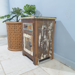 Liberty Reclaimed Timber Pair of Bedside Solid Wood Bedside Tables 101