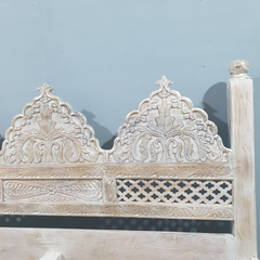 Mehrab Hand Carved Solid Wooden Storage Bed 181