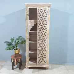 Kalah Hand Carved Solid Wooden Cupboard Cabinet Wardrobe D124