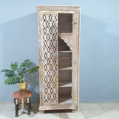 Kalah Hand Carved Solid Wooden Cupboard Cabinet Wardrobe D124