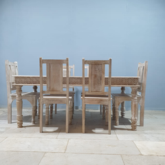 Hand Carved Mango Wood Dining Table 18