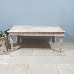 Hand Carved Mango Wood Dining Table 18