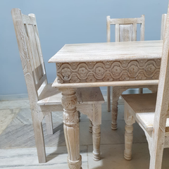 Hand Carved Mango Wood Dining Table 18