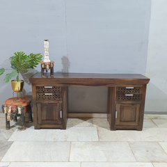 Hand Carved Sheesham Wood Writing Desk C11