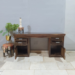 Hand Carved Sheesham Wood Writing Desk C11