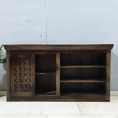 Hand Carved Solid Wood Bookshelf Display Shelf B53