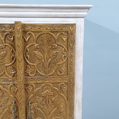 Hand Carved Solid Wooden Cupboard Cabinet Wardrobe D125