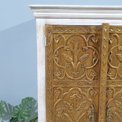 Hand Carved Solid Wooden Cupboard Cabinet Wardrobe D125