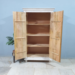 Hand Carved Solid Wooden Cupboard Cabinet Wardrobe D125