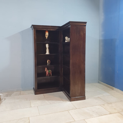 Hand Carved Mango Wood joined Corner Bookshelf Display Shelf B54