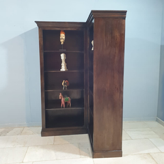 Hand Carved Mango Wood joined Corner Bookshelf Display Shelf B54