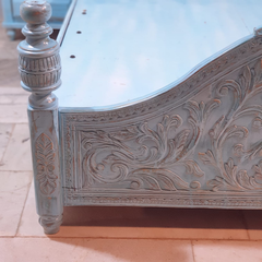 Mehrab Hand Carved Solid Wooden Storage Bed 182