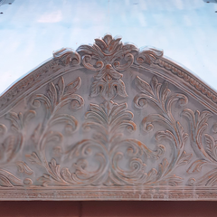 Mehrab Hand Carved Solid Wooden Storage Bed 182