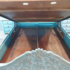 Mehrab Hand Carved Solid Wooden Storage Bed 182