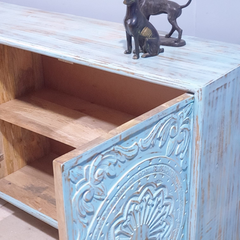 Hand Carved Solid Wood 4 Doors Sideboard Buffet C63