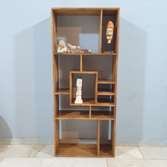 Hand Carved Solid Wood Bookshelf Display Shelf B54