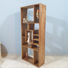 Hand Carved Solid Wood Bookshelf Display Shelf B54