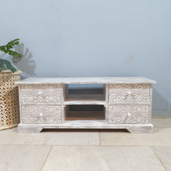 Hand Carved Solid Wood Carved Doors TV unit 63