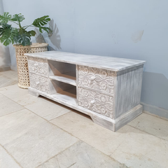 Hand Carved Solid Wood Carved Doors TV unit 63