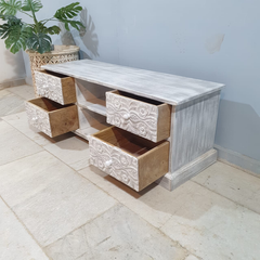 Hand Carved Solid Wood Carved Doors TV unit 63