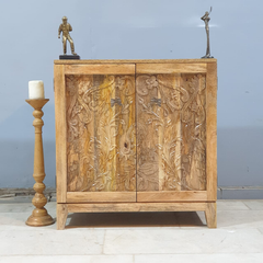 Hand Carved Solid Wood SmallCabinet D120