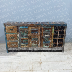 AMANDA Nirvana Reclaimed Boat Timber Sideboard Buffet Multicolour 1.8m L