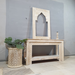 Handmade Indian Furniture Solid Hard Wood Carved Console table 150x40x80Cm