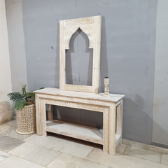 Handmade Indian Furniture Solid Hard Wood Carved Console table 150x40x80Cm