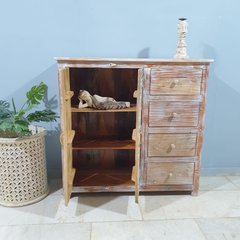 Handmade Indian Furniture Solid Hard Wood Sideboard With Drawers & Doors