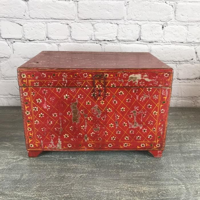Pandora Hand Painted Indian Solid Wood Blanket Box