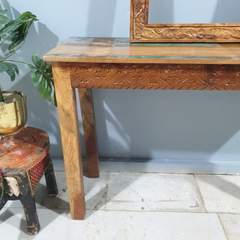 Handmade Indian Furniture Solid Hard Wood Carved Oriental Style Console table 120x40x80Cm