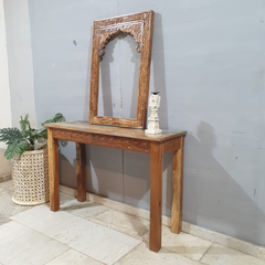 Handmade Indian Furniture Solid Hard Wood Carved Oriental Style Console table 120x40x80Cm