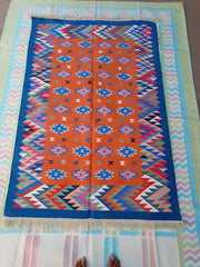 Kilim Wool Handwoven Cotton Dhurrie Durry Rug Jute Floor Covering Pattern 1