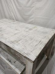 NIRVANA Reclaimed Boat Wood Large Dining Bench Setting WHITE 180x90cm