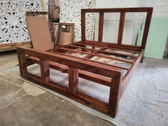 Classic Evergreen Wooden Beds With Headboard L Chocolate Brown