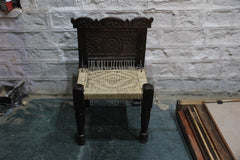 Indian Solid Wood Pida Chair Black