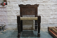 Indian Solid Wood Pida Chair Black