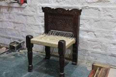 Indian Solid Wood Pida Chair Black