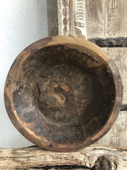 Indian Wooden Parat Bowl Size L 42x42x8 cm