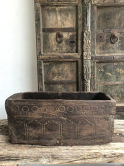 Wooden Box Carved XXL Moon 59x23x23 cm