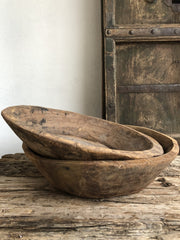 Indian Wooden Parat Bowl Size M 30x30x7 cm