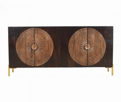 Milsons Handmade Indian Furniture Solid Wooden Sideboard 180x45x85Cm