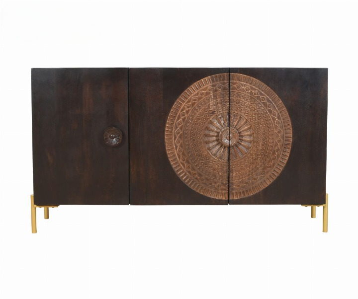 Milsons Handmade Indian Furniture Solid Wooden Sideboard 150x45x60Cm