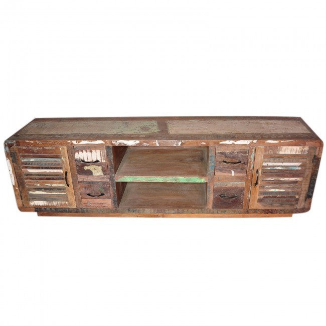 SALVAGE Reclaimed Recycled boat wood TV Unit 200x40x50cm