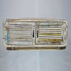 SALVAGE Reclaimed Recycled boat wood White Coffee Table 80x50x45cm