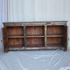 SALVAGE Shutter Reclaimed Wood Tv Unit Multicolour 155x40x75cm