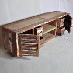 SALVAGE Reclaimed Recycled boat wood TV Unit 200x40x50cm