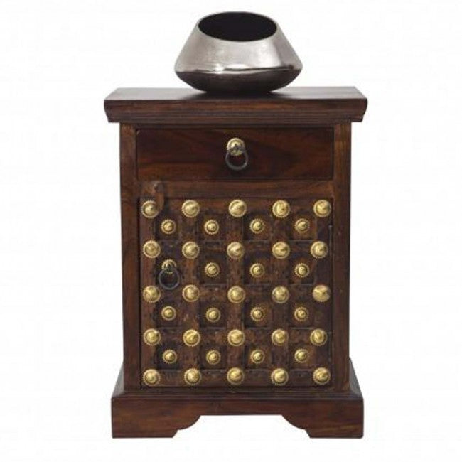 Brasswork Fitted wooden Lamp Side Table