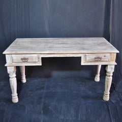 Antique Indian Carved Console Table White